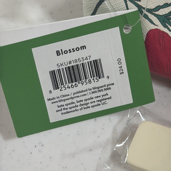 Kate Spade Floral Pencil Case with Ruler, Eraser & Sharpener New - Picture 7 of 11